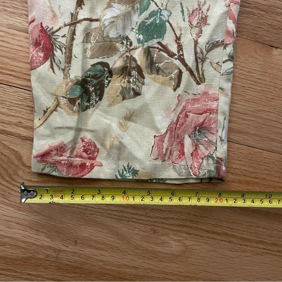 Vintage Lauren Ralph Lauren 100% Linen Khaki Floral High Waist Pants Size 14/16 - Picture 13 of 13